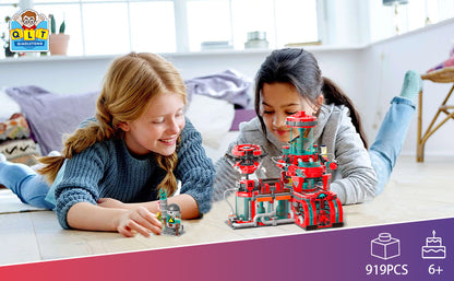 Juego de Construcción Estación de Bomberos Espacial – 919 piezas 🧩 | Compatible con LEGO City | Para niños +6 años, adolescentes y adultos