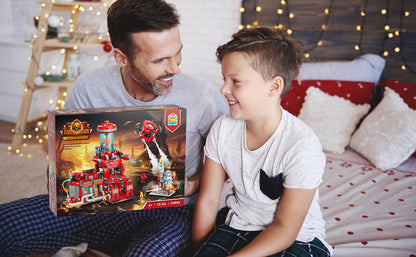 Juego de Construcción Estación de Bomberos Espacial – 919 piezas 🧩 | Compatible con LEGO City | Para niños +6 años, adolescentes y adultos