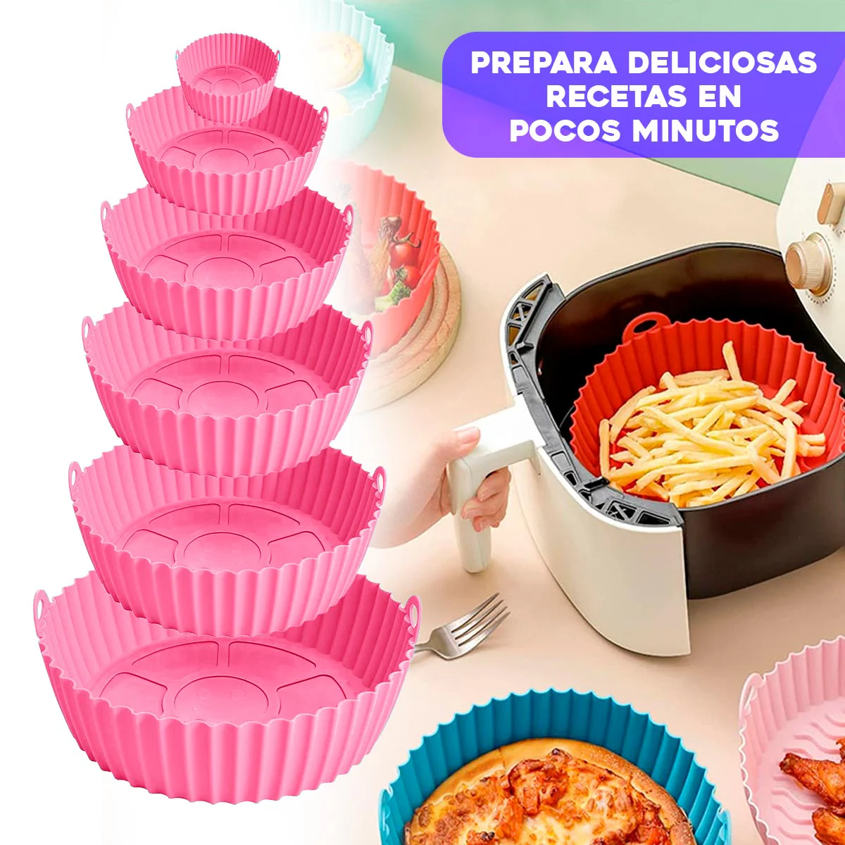 Molde Protector de Silicona para Freidora de Aire